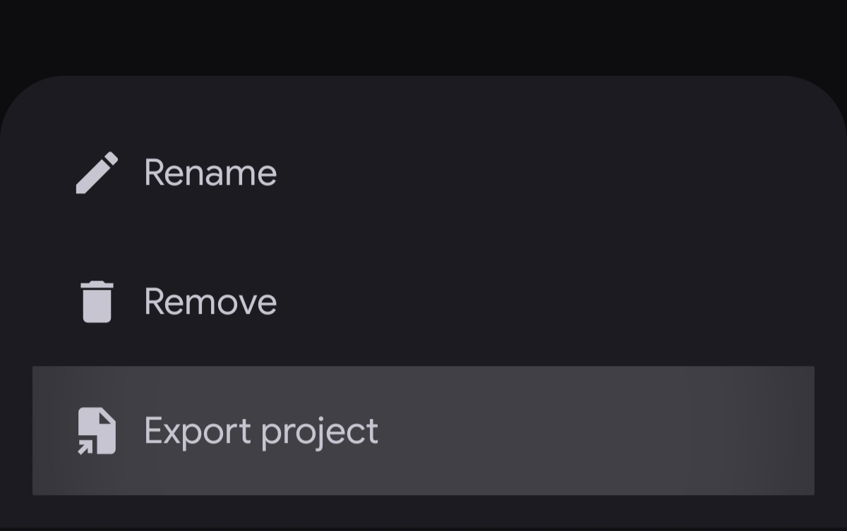 Project Export